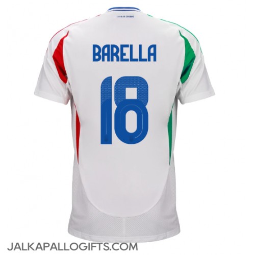 Italia Nicolo Barella #18 Vieraspaita EM-Kisat 2024 Lyhythihainen